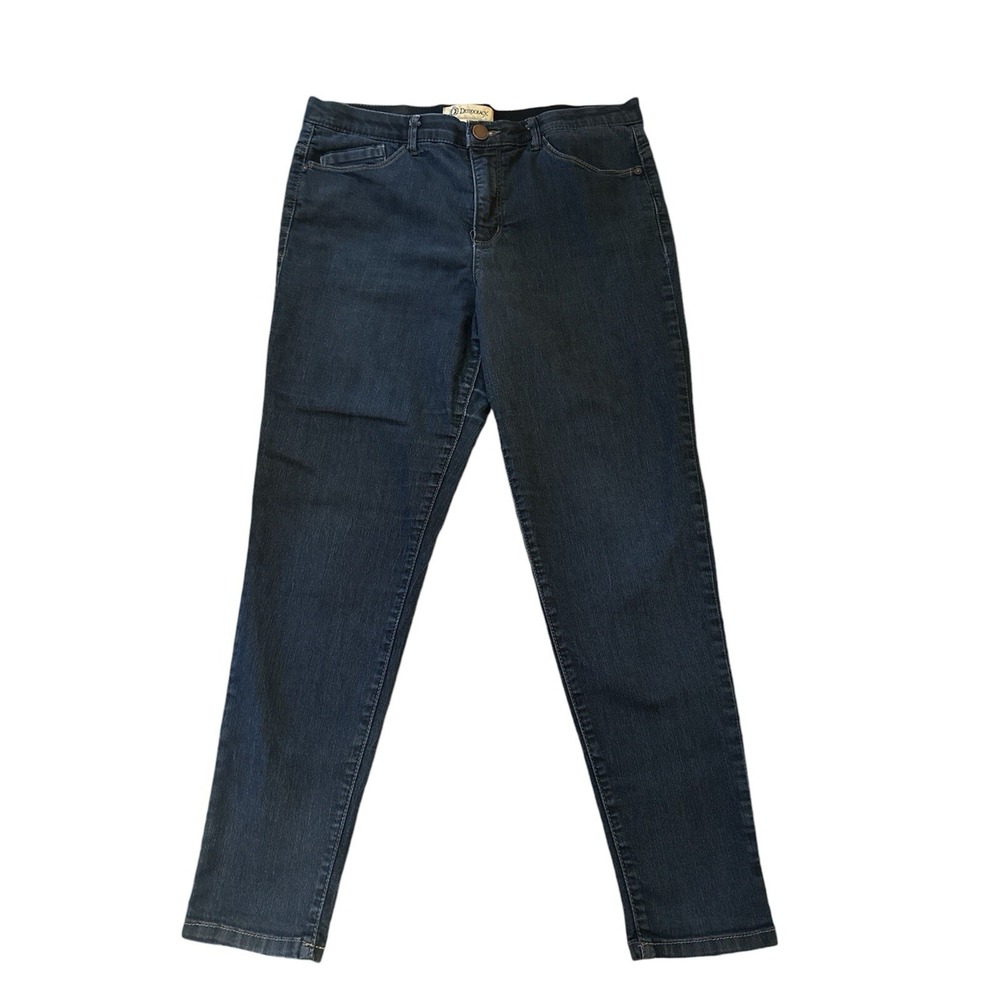 Democracy Women's Size‎ 12 Blue Skinny Jeans Mid Rise Stretch Denim